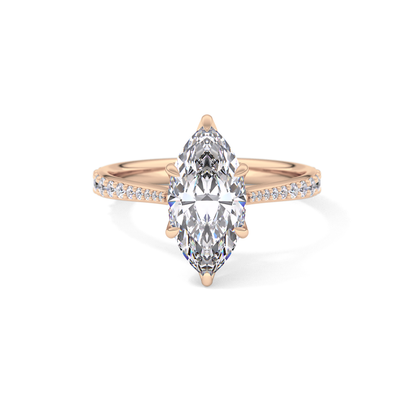 Marquise Pave Lab Grown Diamond Engagement Ring