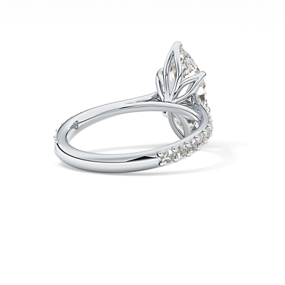 Marquise Pave Lab Grown Diamond Engagement Ring