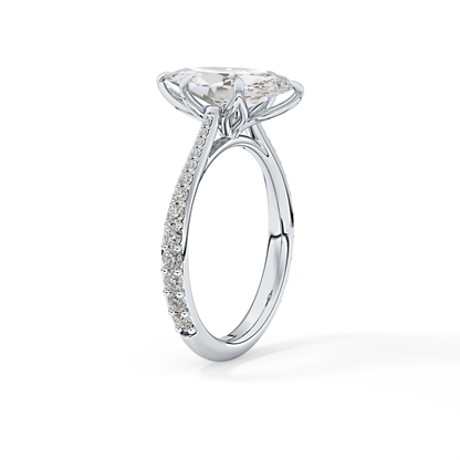Marquise Pave Lab Grown Diamond Engagement Ring