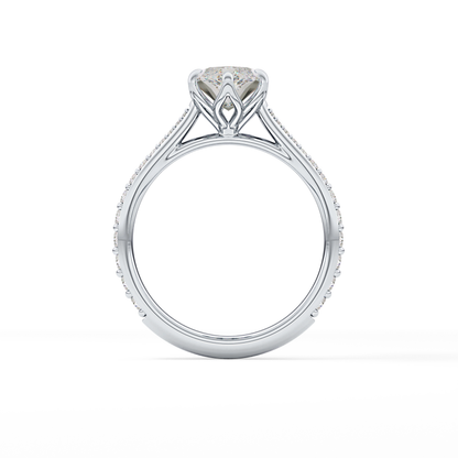 Marquise Pave Lab Grown Diamond Engagement Ring