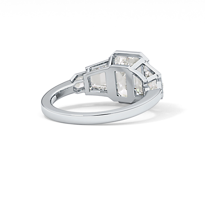 Emerald Cluster Lab Grown Diamond Engagement Ring