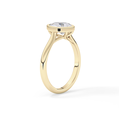Pear Bezel Lab Grown Engagement Ring