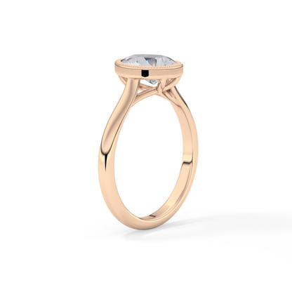Pear Bezel Lab Grown Engagement Ring