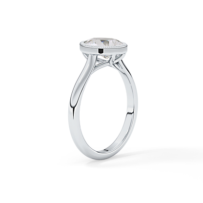 Pear Bezel Lab Grown Engagement Ring