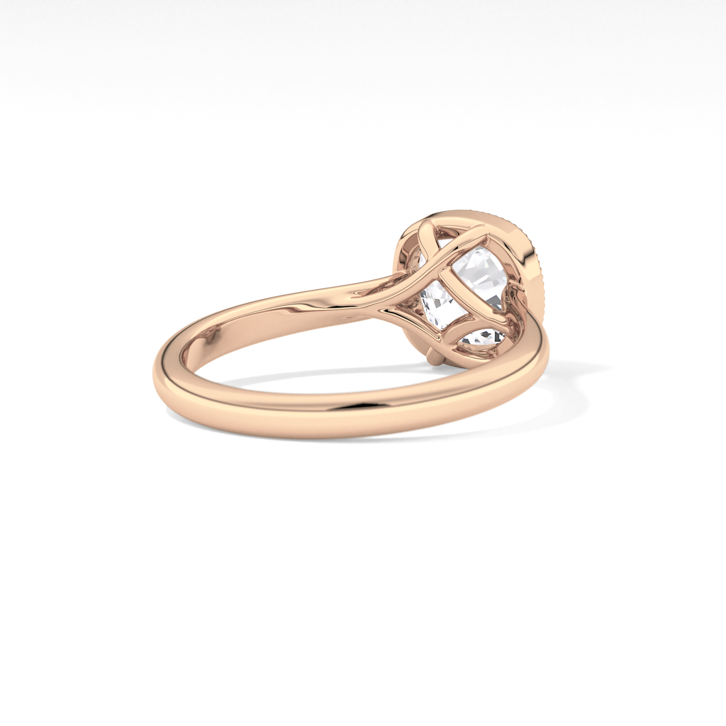 Cushion Bezel Lab Grown Engagement Ring