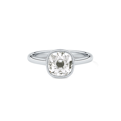 Cushion Bezel Lab Grown Engagement Ring