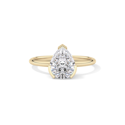 Pear Solitaire Lab Grown Engagement Ring