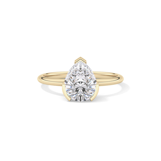 Pear Solitaire Lab Grown Engagement Ring