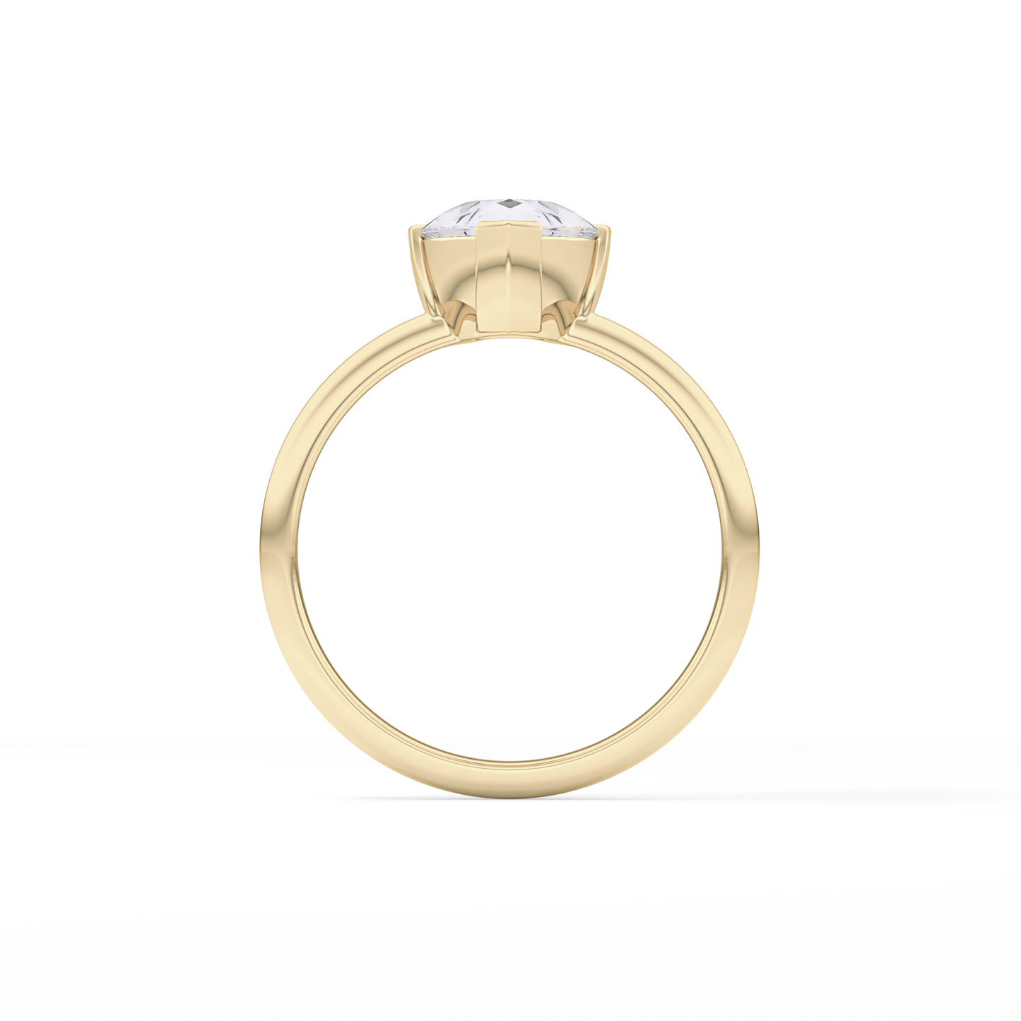 Pear Solitaire Lab Grown Engagement Ring