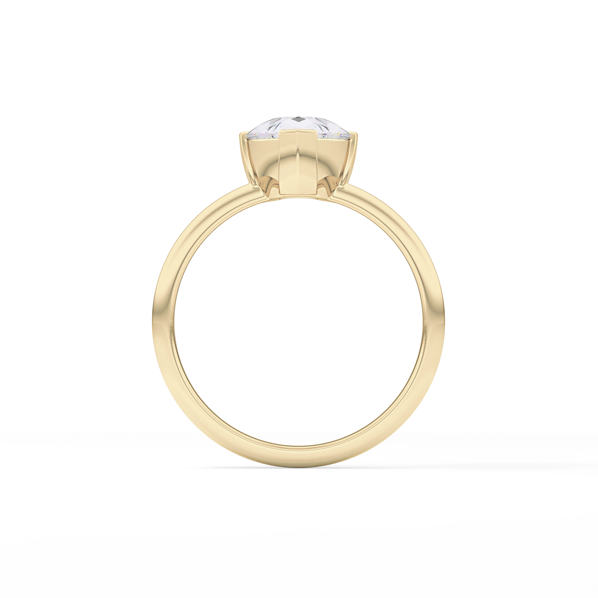 Pear Solitaire Lab Grown Engagement Ring