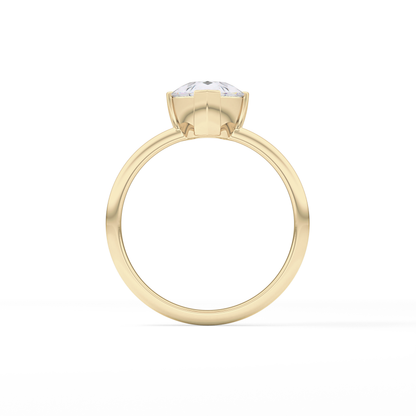 Pear Solitaire Lab Grown Engagement Ring