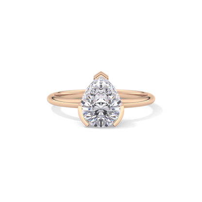 Pear Solitaire Lab Grown Engagement Ring