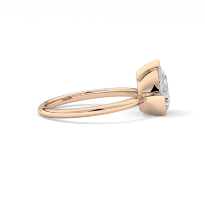 Pear Solitaire Lab Grown Engagement Ring
