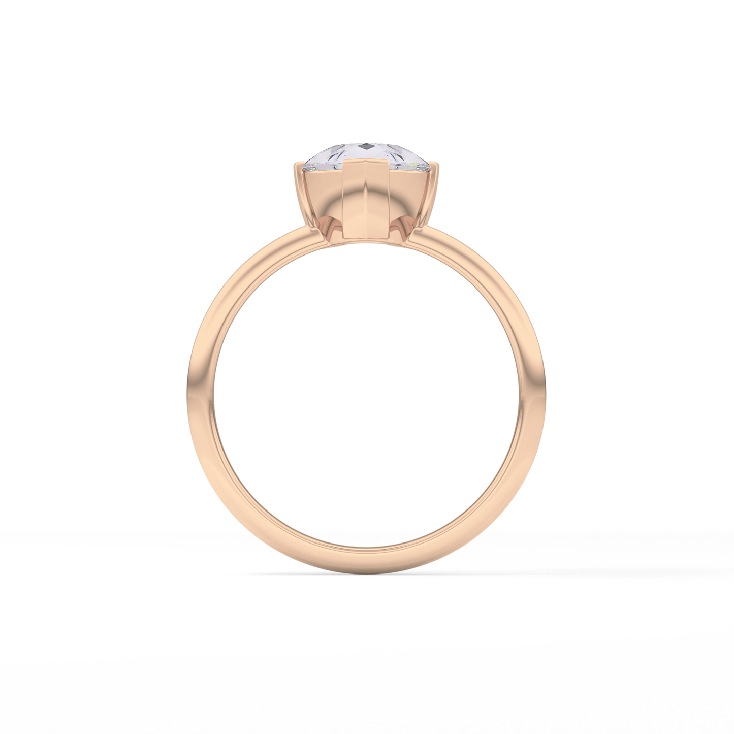 Pear Solitaire Lab Grown Engagement Ring