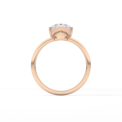 Pear Solitaire Lab Grown Engagement Ring