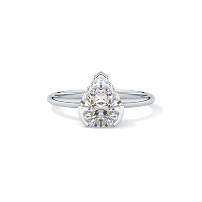 Pear Solitaire Lab Grown Engagement Ring