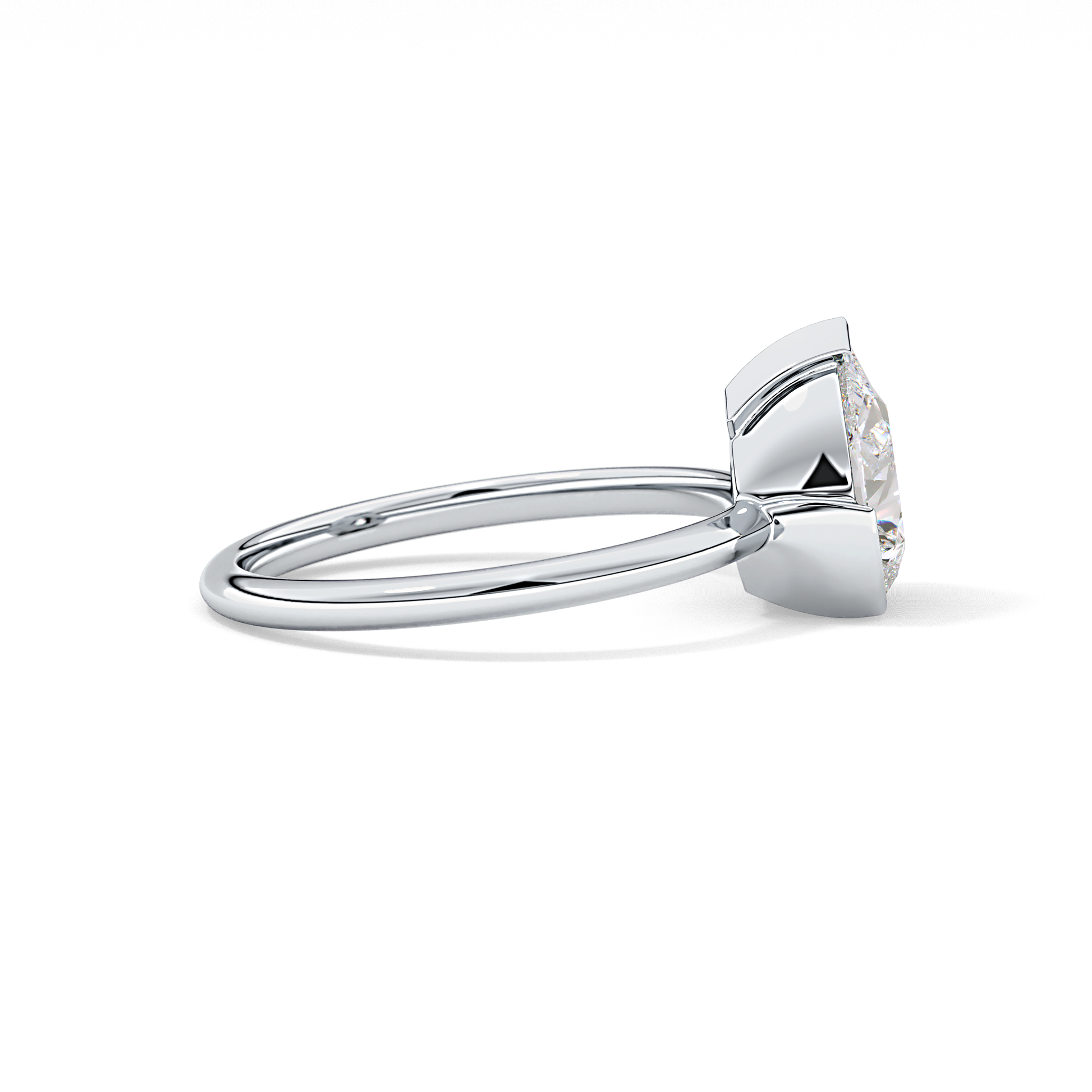 Pear Solitaire Lab Grown Engagement Ring