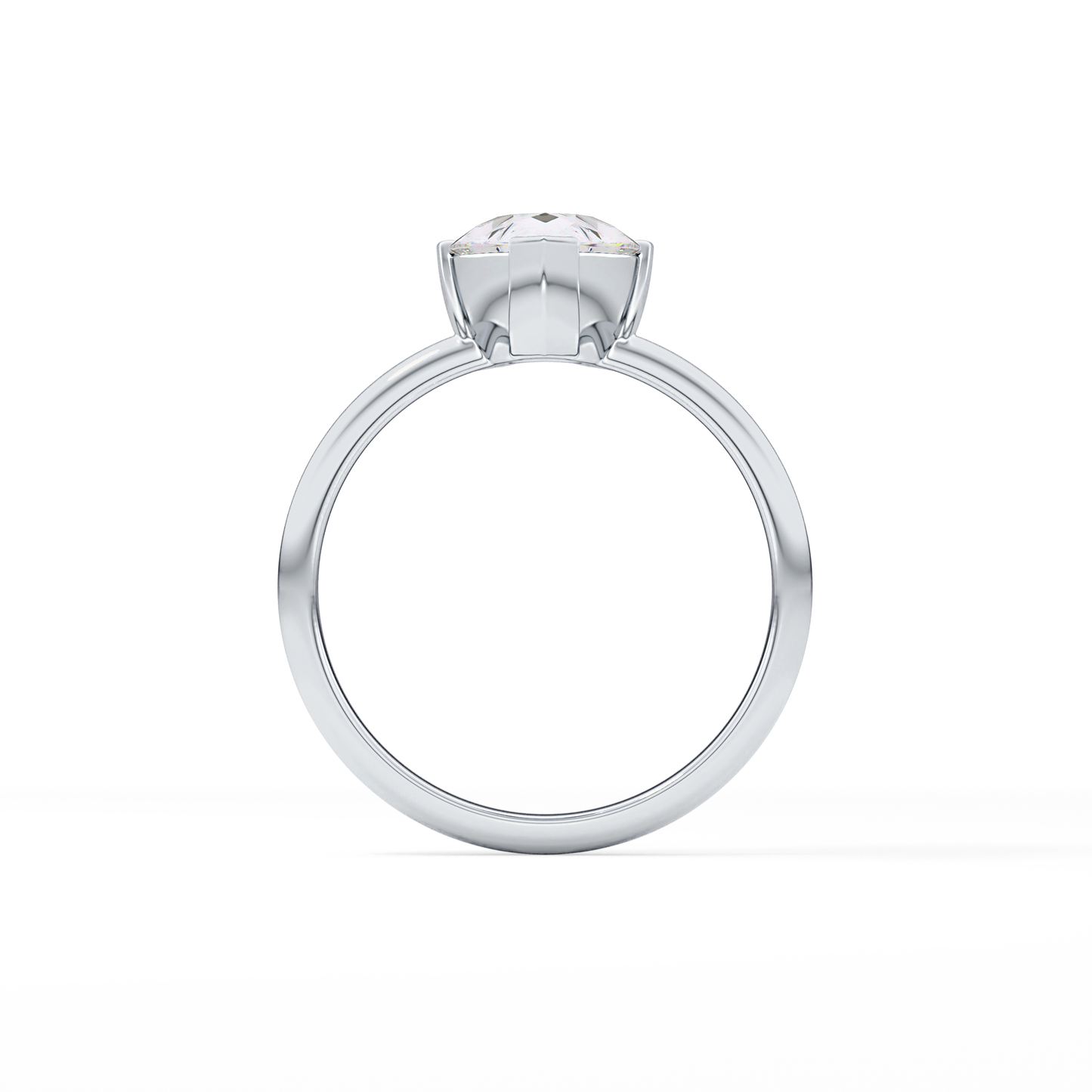 Pear Solitaire Lab Grown Engagement Ring