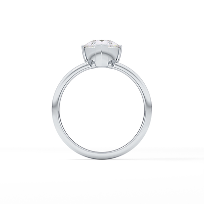 Pear Solitaire Lab Grown Engagement Ring
