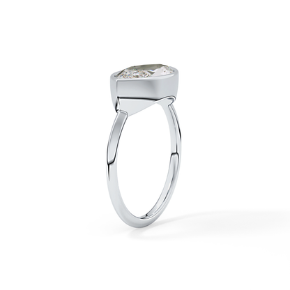 East West Marquise Bezel Lab Grown Engagement Ring