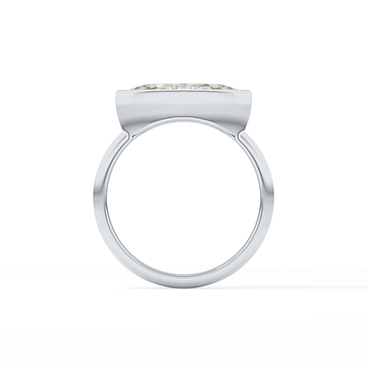 East West Marquise Bezel Lab Grown Engagement Ring