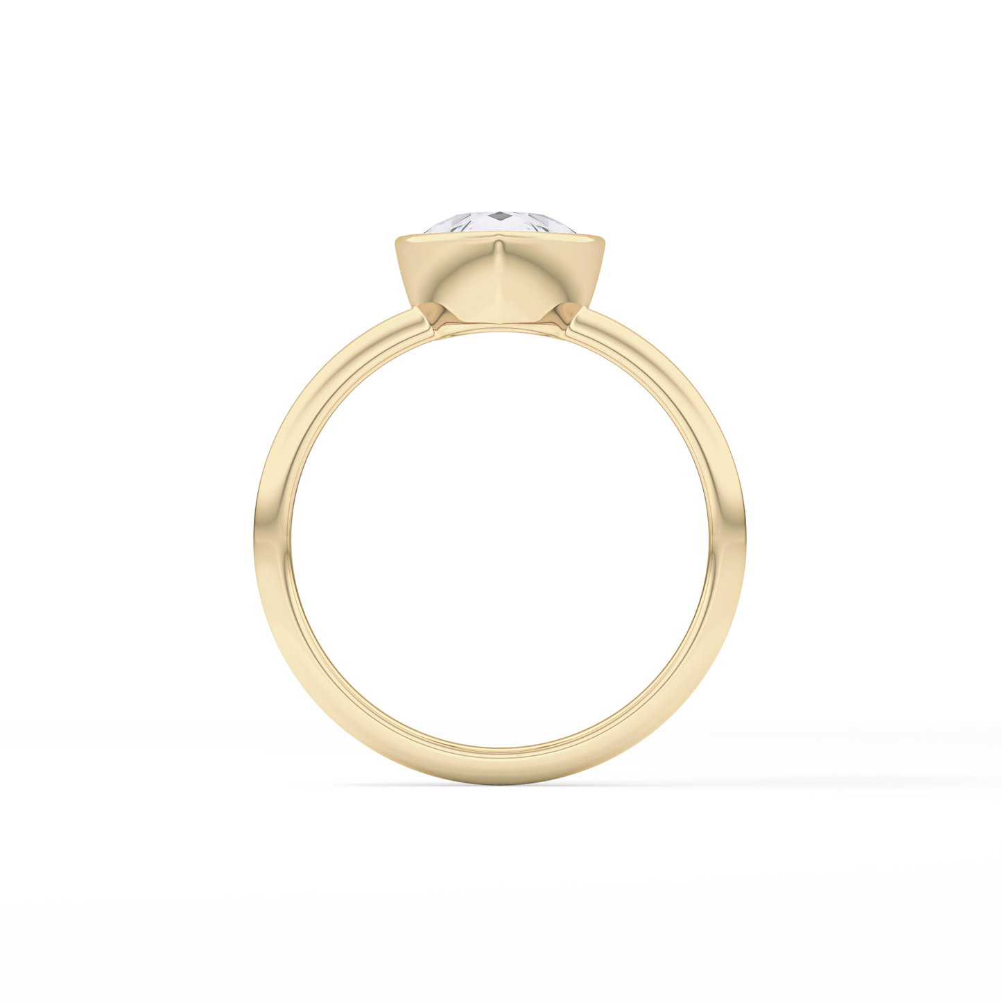 Pear Bezel Lab Grown Engagement Ring