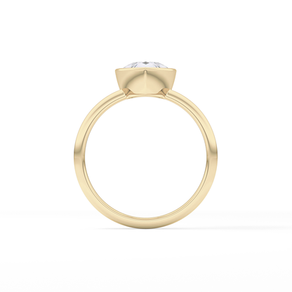 Pear Bezel Lab Grown Engagement Ring