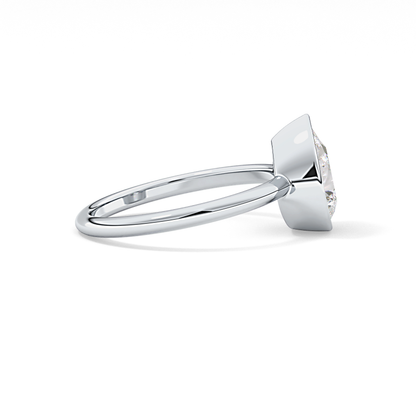Pear Bezel Lab Grown Engagement Ring