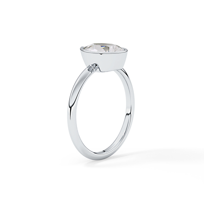 Pear Bezel Lab Grown Engagement Ring