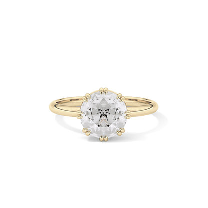 Rose Solitaire Lab Grown Engagement Ring