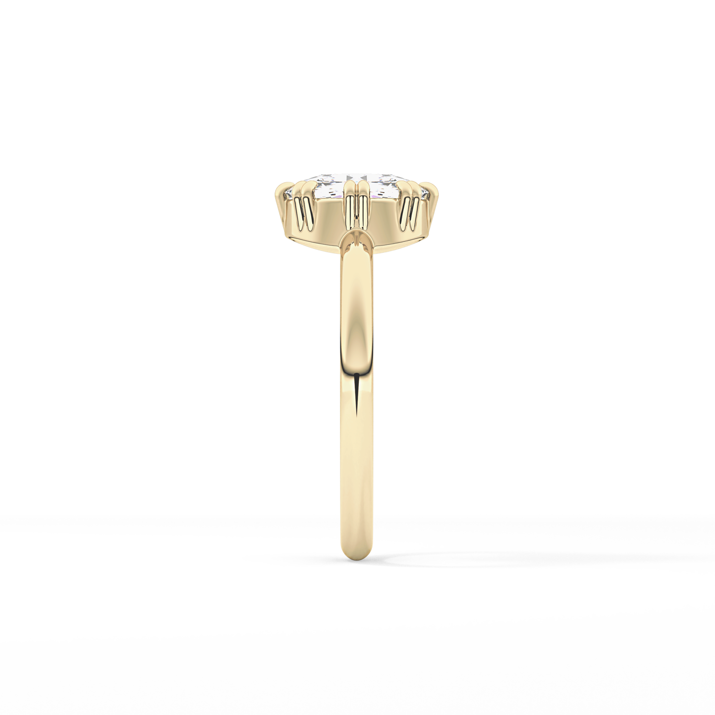 Rose Solitaire Lab Grown Engagement Ring