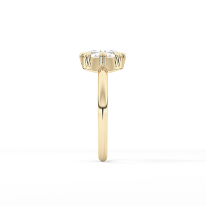 Rose Solitaire Lab Grown Engagement Ring