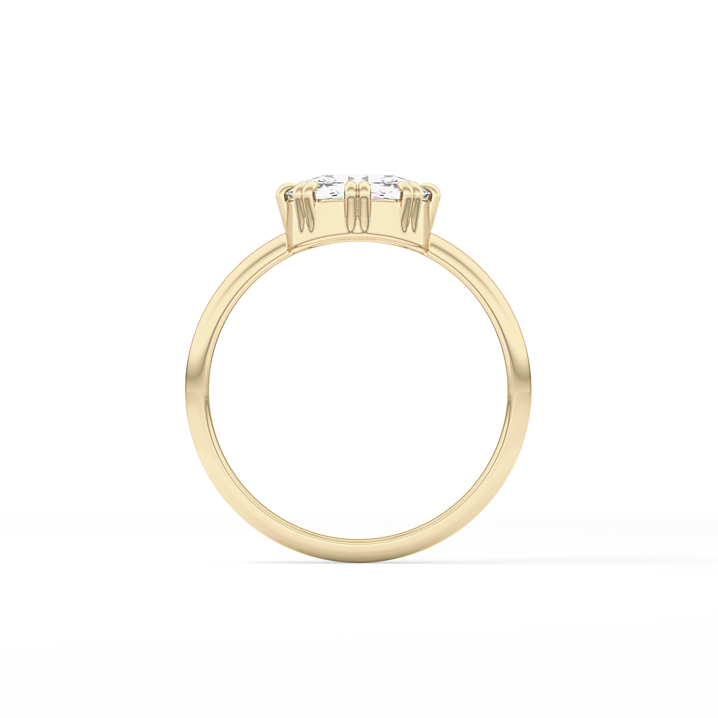 Rose Solitaire Lab Grown Engagement Ring