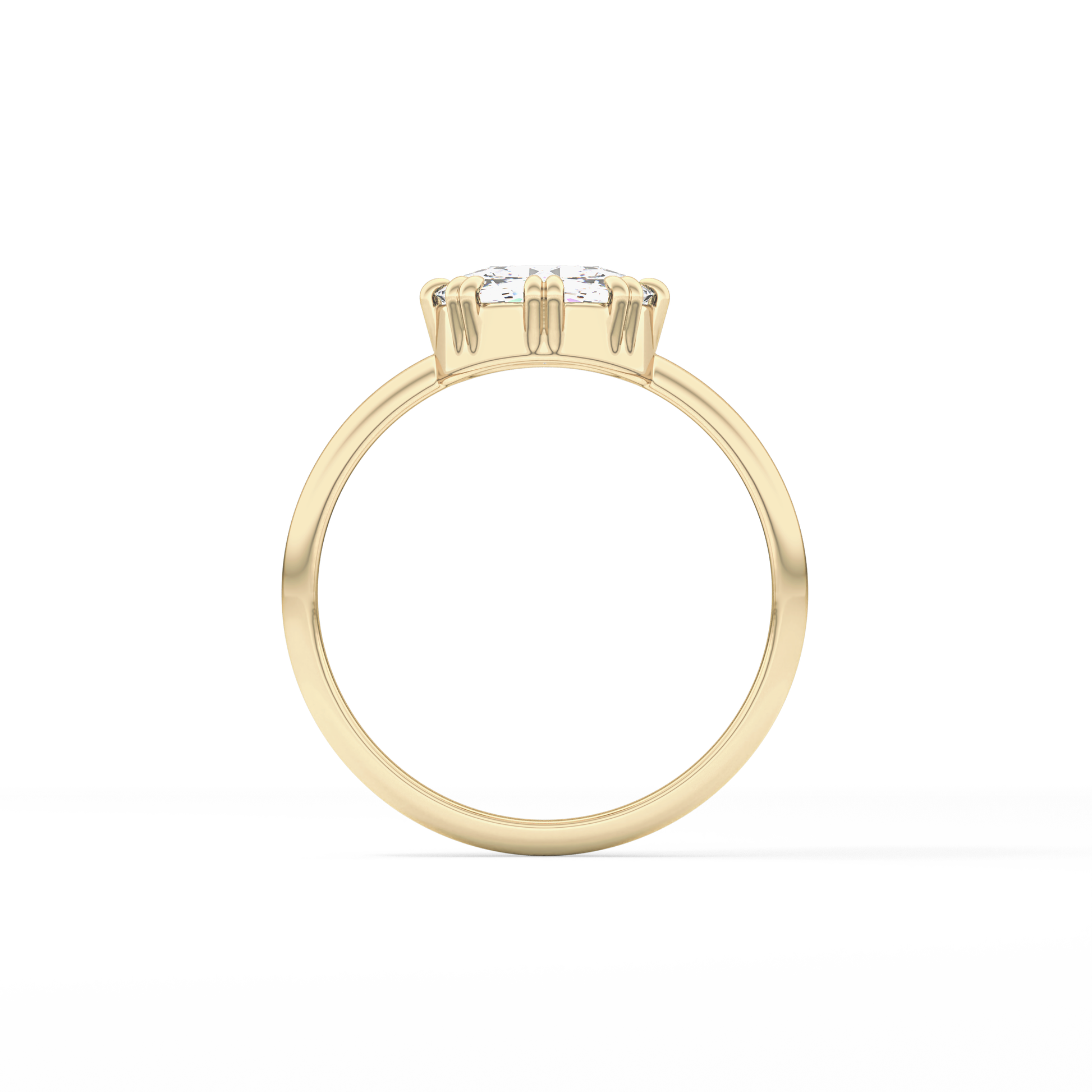 Rose Solitaire Lab Grown Engagement Ring