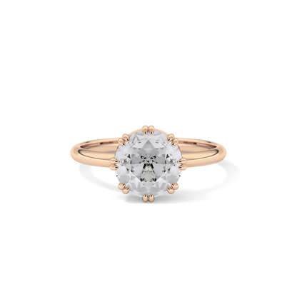 Rose Solitaire Lab Grown Engagement Ring