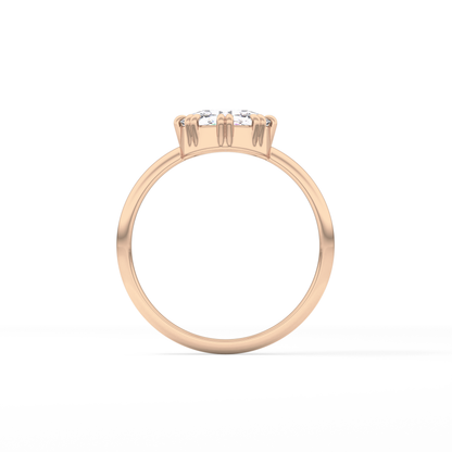 Rose Solitaire Lab Grown Engagement Ring