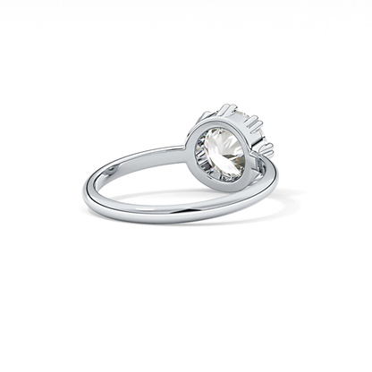 Rose Solitaire Lab Grown Engagement Ring