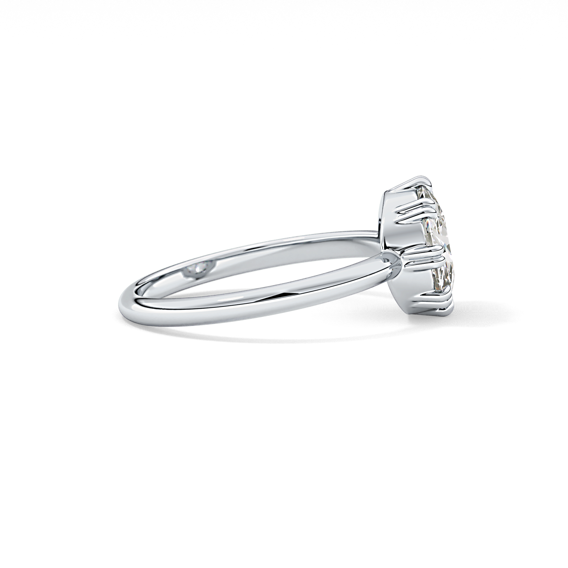 Rose Solitaire Lab Grown Engagement Ring