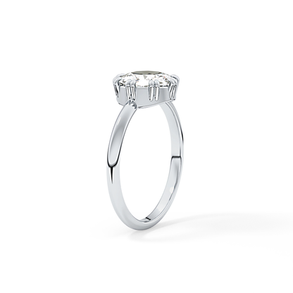 Rose Solitaire Lab Grown Engagement Ring