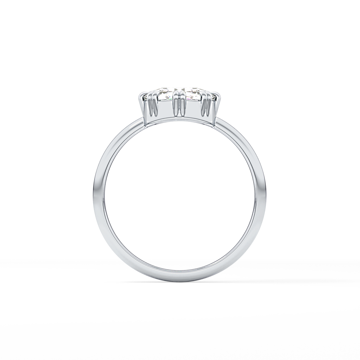 Rose Solitaire Lab Grown Engagement Ring