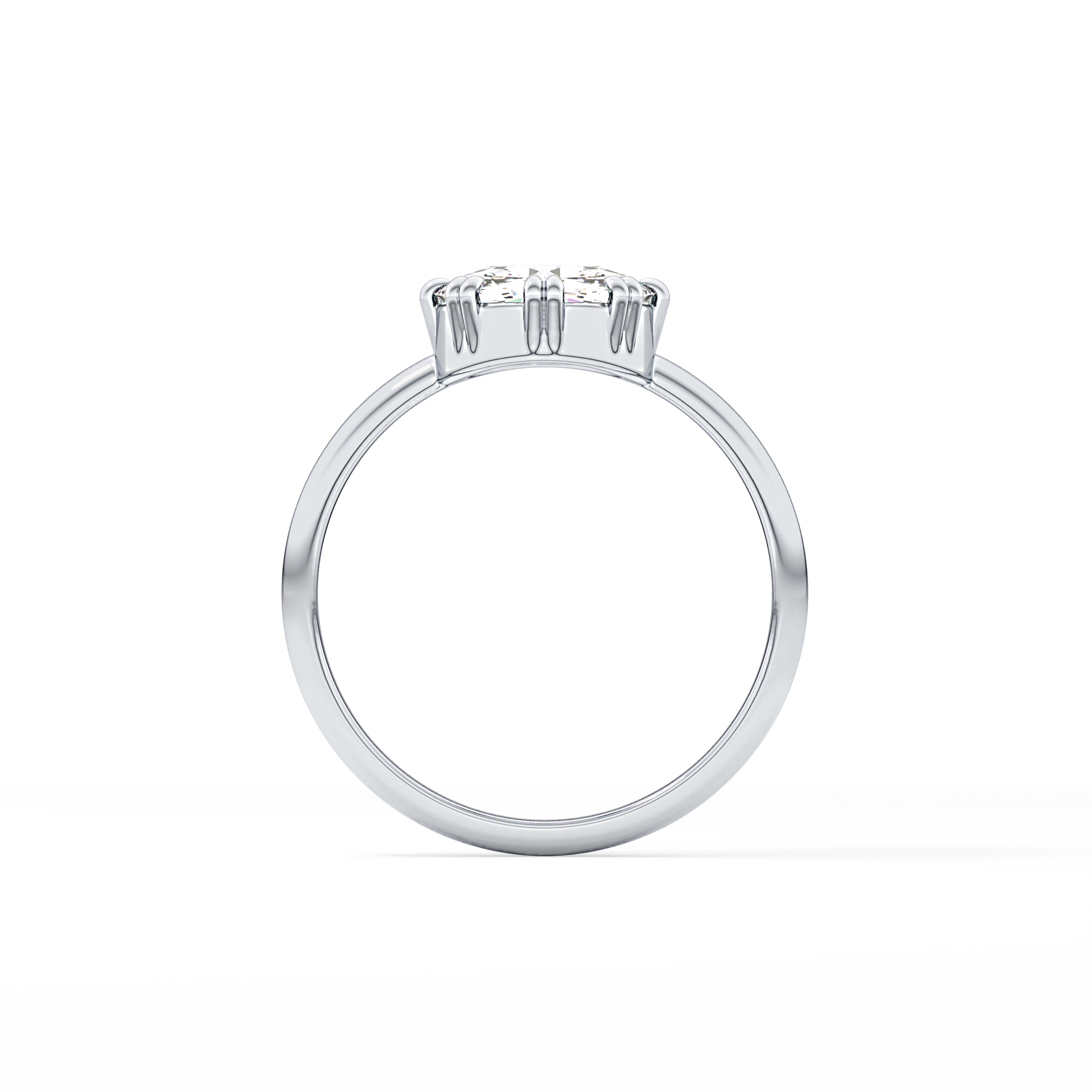 Rose Solitaire Lab Grown Engagement Ring