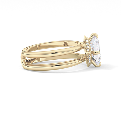 Princess Hidden Halo Lab Grown Diamond Engagement Ring