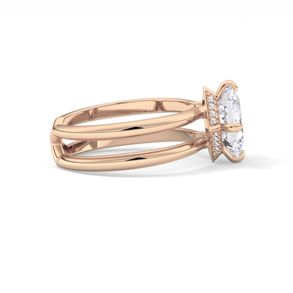 Princess Hidden Halo Lab Grown Diamond Engagement Ring