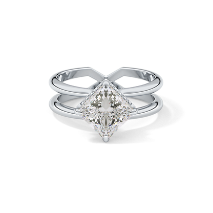 Princess Hidden Halo Lab Grown Diamond Engagement Ring