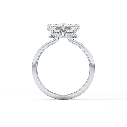 Princess Hidden Halo Lab Grown Diamond Engagement Ring