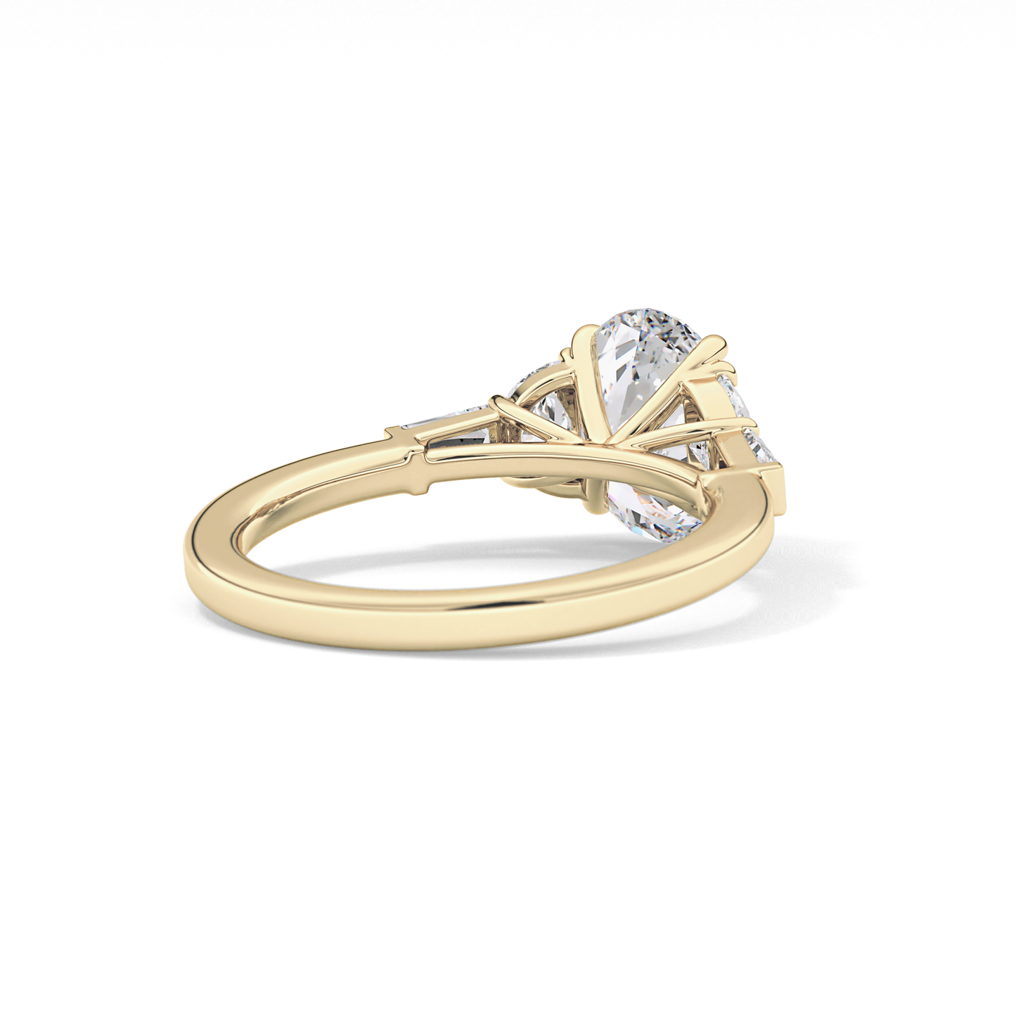 Oval Cluster Lab Grown Diamond Engagement Ring