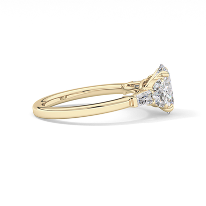 Oval Cluster Lab Grown Diamond Engagement Ring