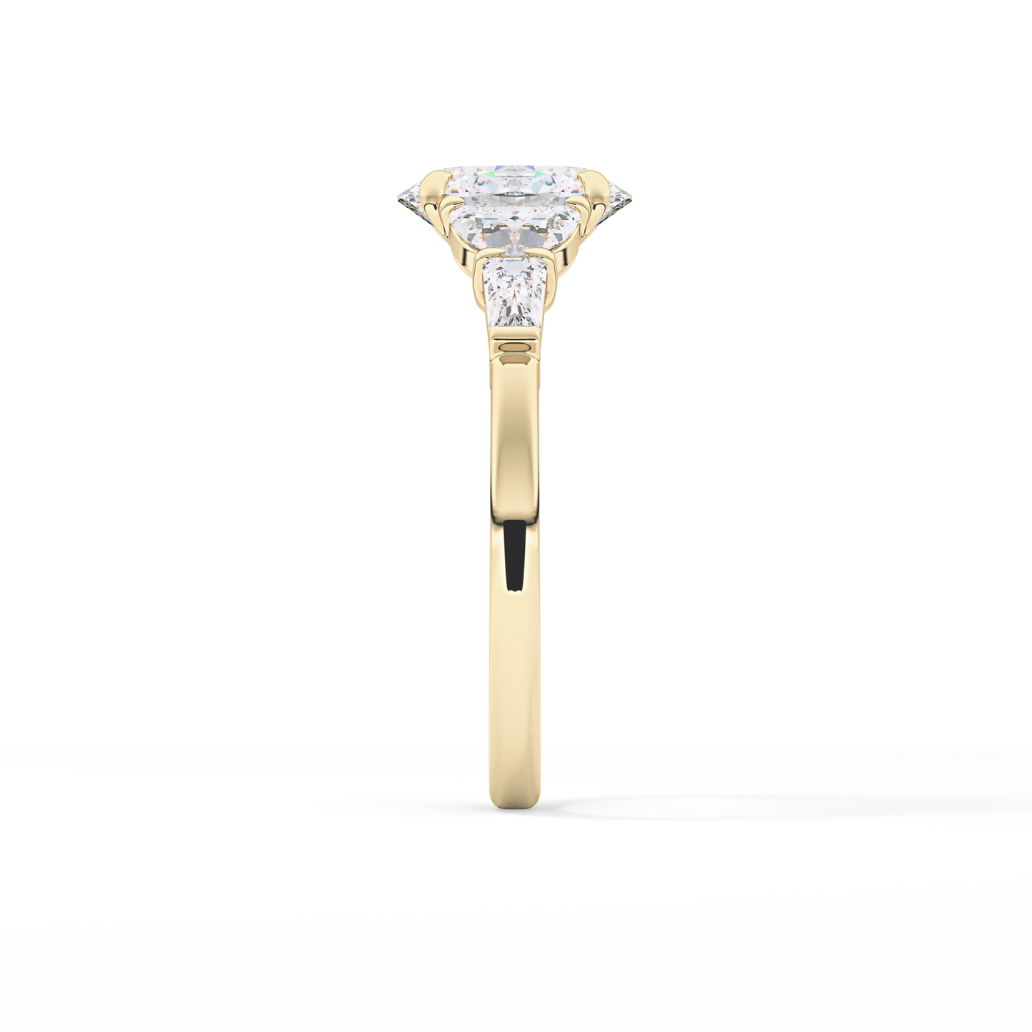 Oval Cluster Lab Grown Diamond Engagement Ring