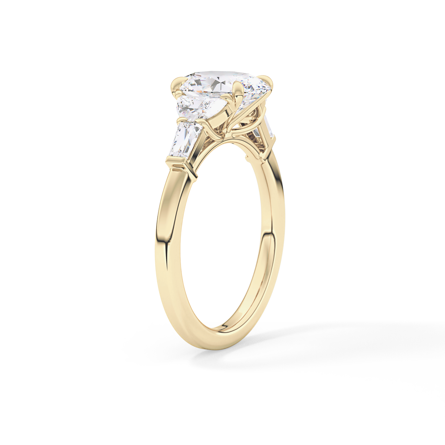 Oval Cluster Lab Grown Diamond Engagement Ring