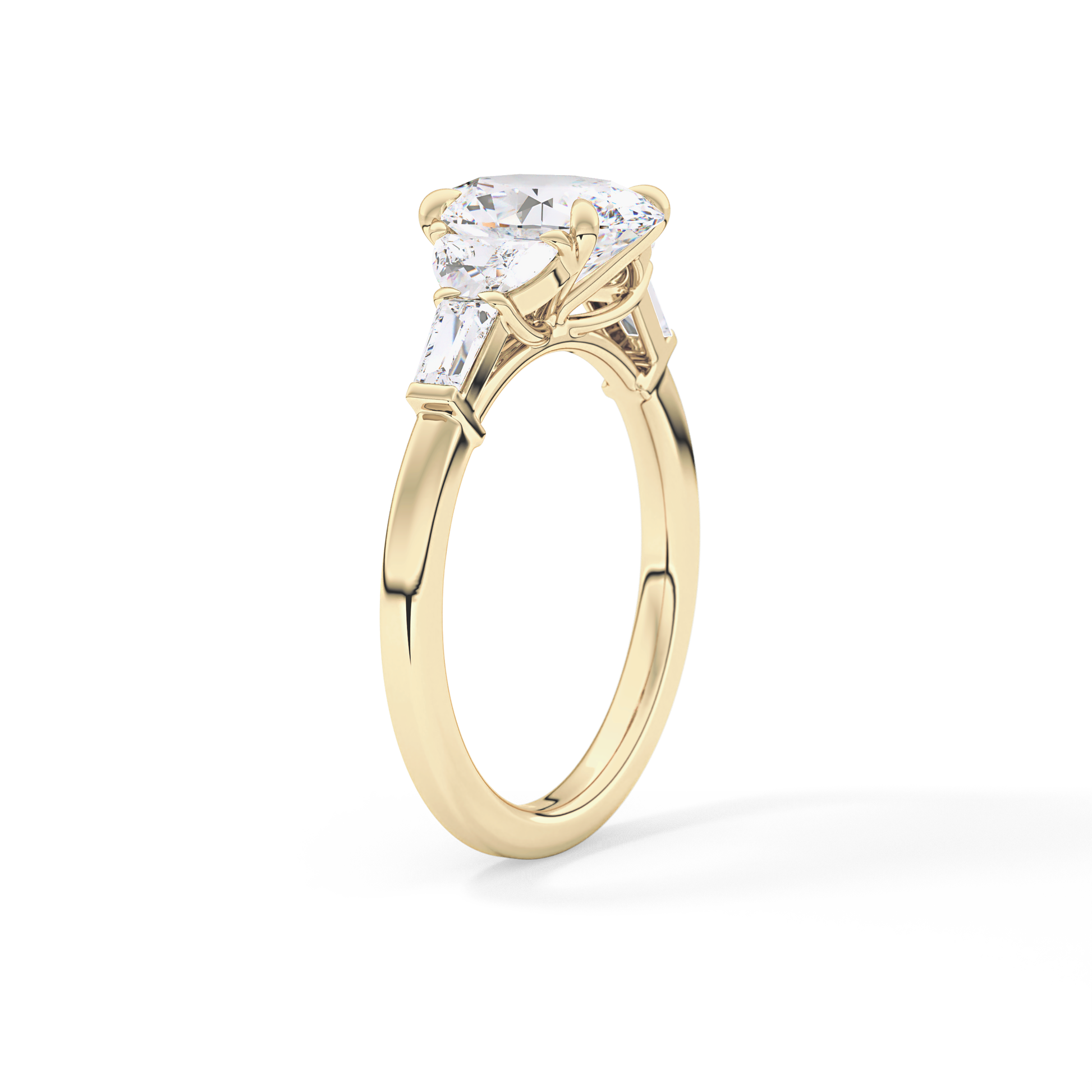 Oval Cluster Lab Grown Diamond Engagement Ring